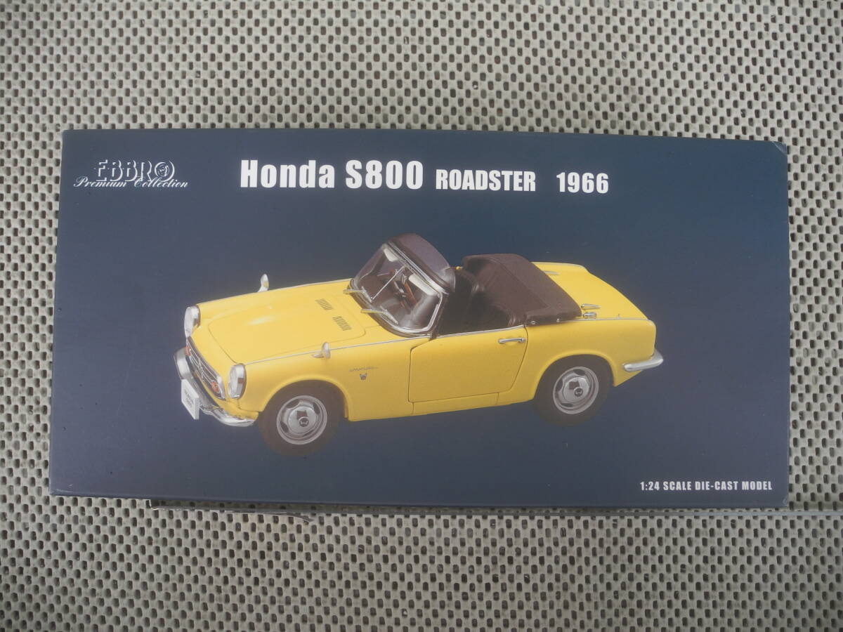 【新品未開封】エブロ ホンダ ロードスター イエロー 黄色 EBBRO Honda S800 ROADSTER 1966 1/24_画像1