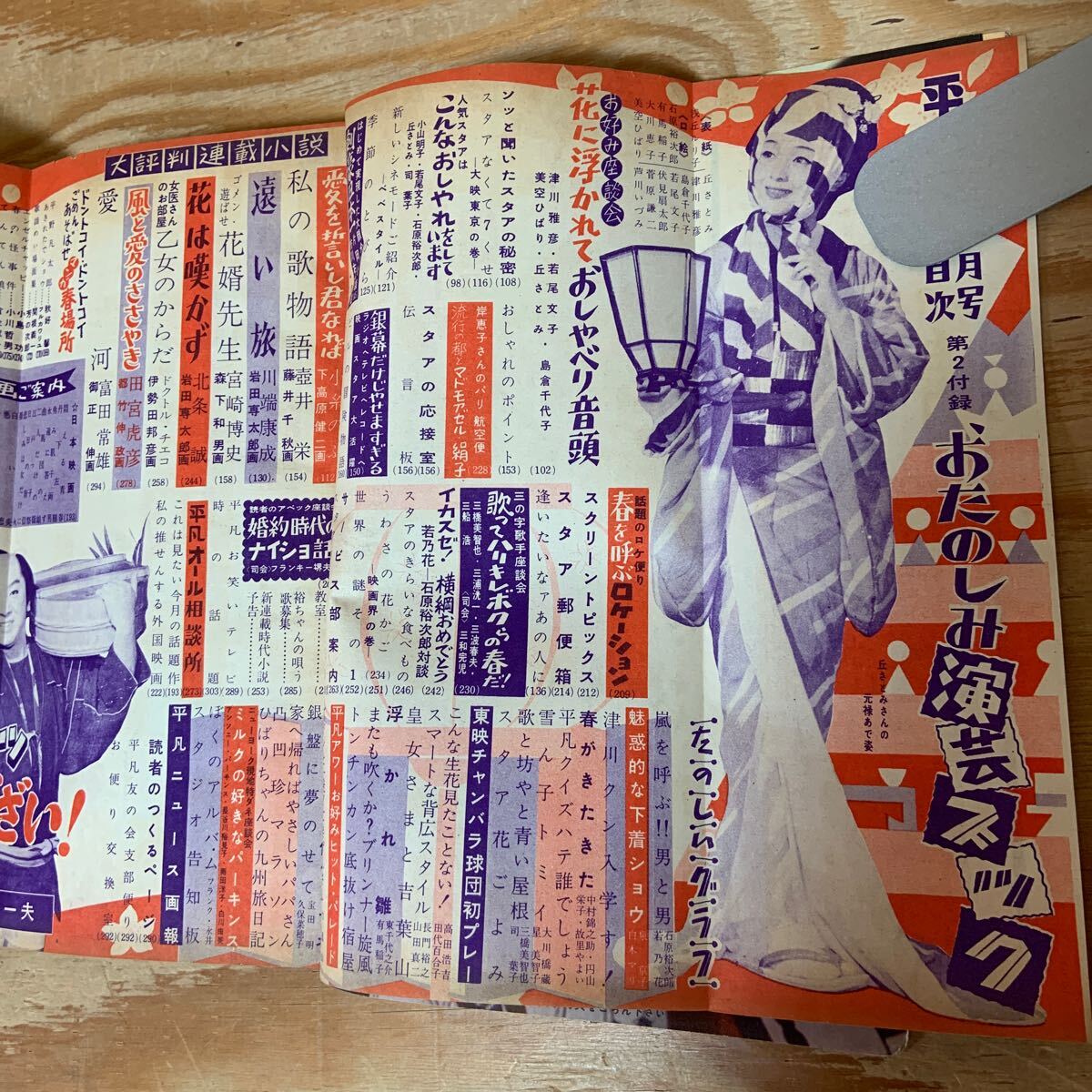 Y3E3-240524 レア[平凡 1958年4月 表紙 浅丘ルリ子 大川恵子 Y3E3-240524 レア[平凡 1958年4月 表紙 浅丘ルリ子 大川恵子