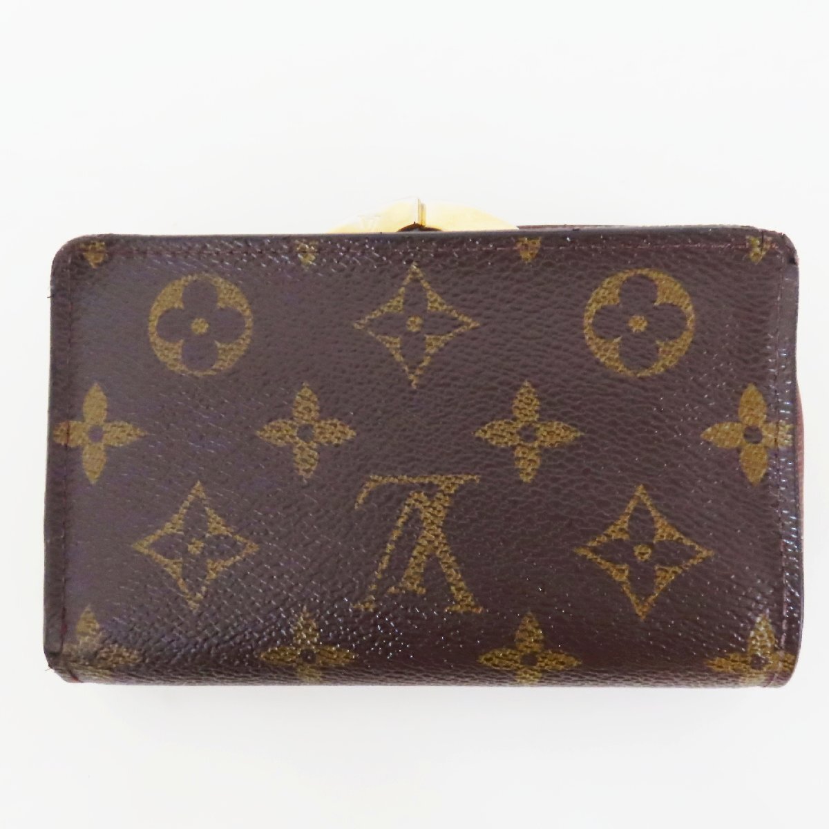 K05 LOUIS VUITTON ルイヴィトン モノグラム ポルトフォイユ ヴィエノワ がま口財布 M61674_画像2