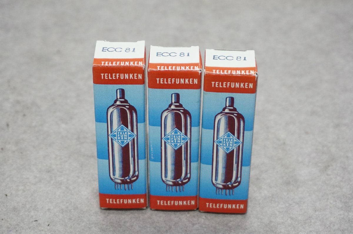 [SK][E4326460] TELEFUNKEN telefunken ECC81 vacuum tube 3 pcs set origin box attaching 