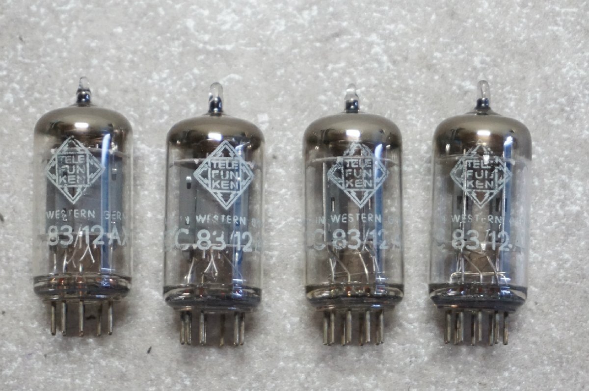 [SK][E4326760] TELEFUNKEN telefunken ECC83 12AX7 diamond Mark equipped vacuum tube 4 pcs set white box attaching 