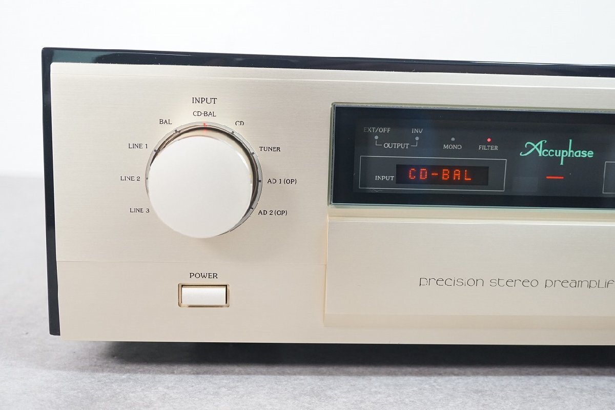 [NZ][E4312717S] beautiful goods Accuphase Accuphase C-2850 pre-amplifier line amplifier control amplifier remote control, owner manual etc. attaching 