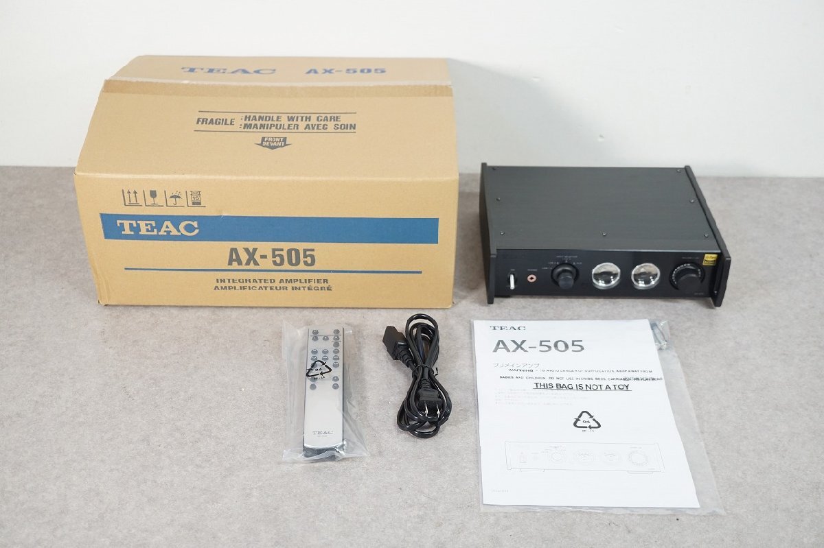 [NZ][E4329810] 美品 TEAC ティアック AX-505 プリメインアンプ 2022年製 リモコン、取扱説明書、元箱等付き_画像1