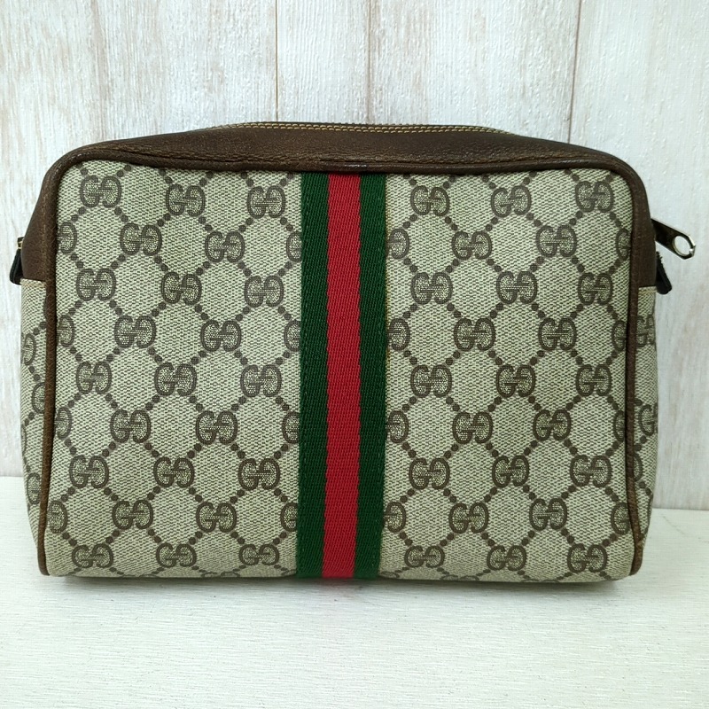 GUCCI グッチ シェリーライン ポーチ GG PVC イタリア製