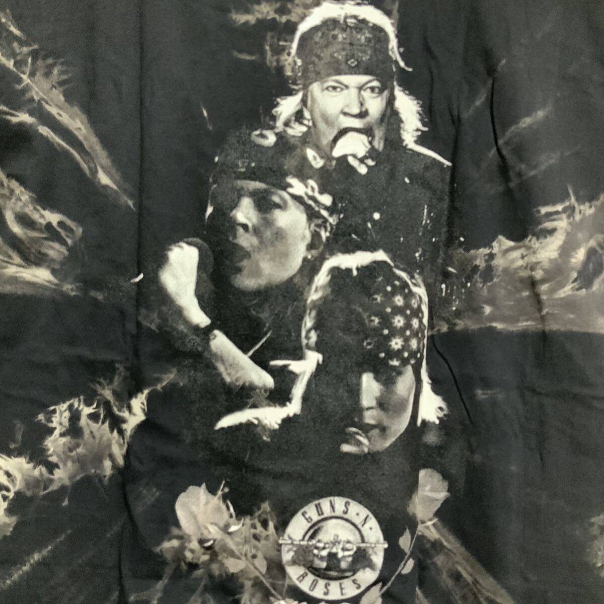 ガンズ アンドローゼズ　Tシャツ　XLサイズ　Guns N' Roses ⑧タイダイ 絞り染め ムラ染 ロックバンドTシャツ 半袖 