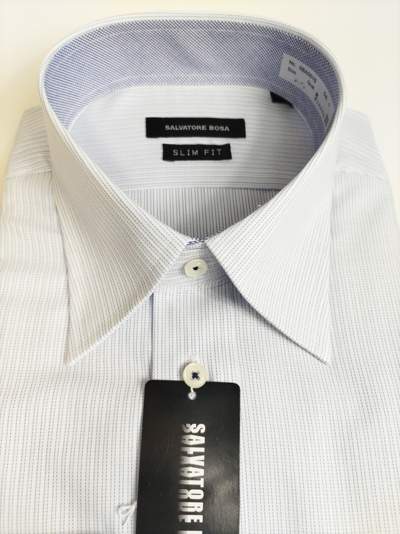 形態安定シャツ 42-84 スリムフィット デザインシャツ レギュラーカラー 長袖 新品 ドレスシャツ カッターシャツ 5BA001S-1