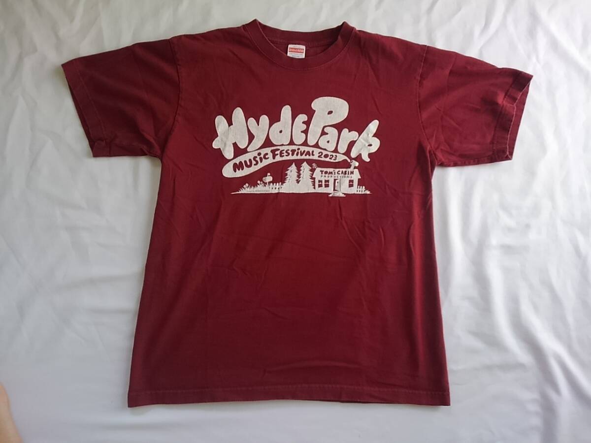 Hyde Park ミュージックフェスティバル2023 Tシャツ サイズL 色ワインレッド _画像3