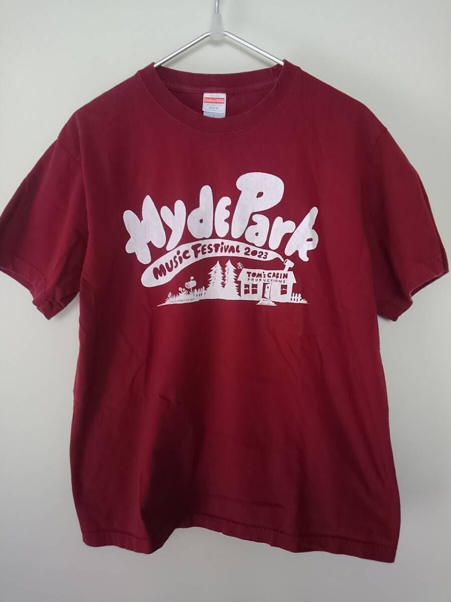 Hyde Park ミュージックフェスティバル2023 Tシャツ サイズL 色ワインレッド _画像1