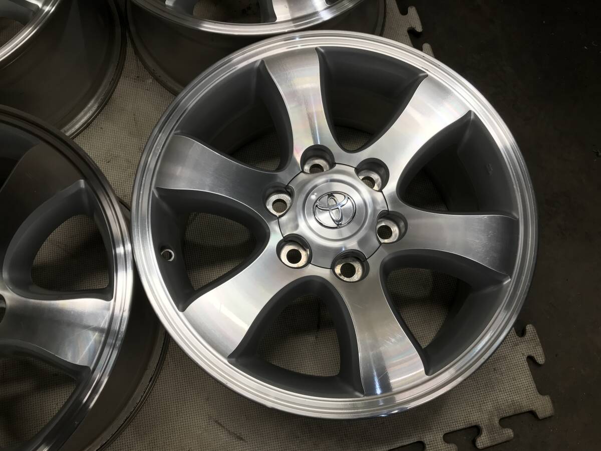 【120系プラド】17×7.5J+30 PCD139.7 6H トヨタ純正アルミホイール ４本 ランドクルーザープラド120_画像3