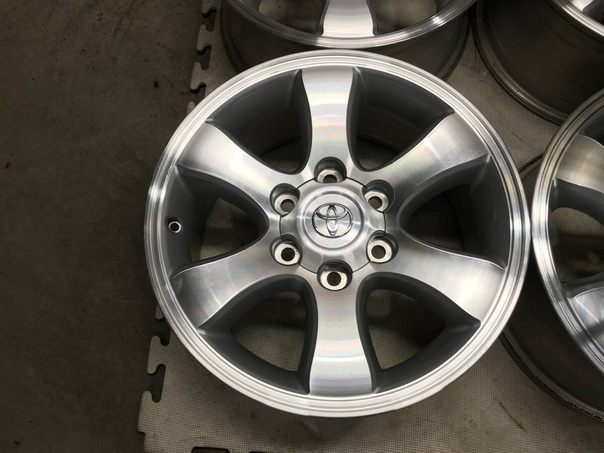 【120系プラド】17×7.5J+30 PCD139.7 6H トヨタ純正アルミホイール ４本 ランドクルーザープラド120_画像4