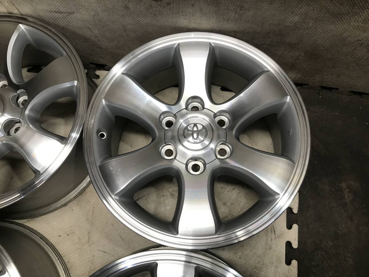 【120系プラド】17×7.5J+30 PCD139.7 6H トヨタ純正アルミホイール ４本 ランドクルーザープラド120_画像2