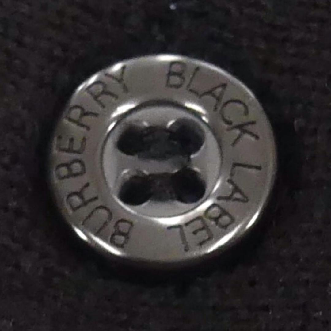 即決★BURBERRY BLACK LABEL★メンズL 廃版 ニット セーター バーバリーブラックレーベル 3 黒 アーガイル 三陽商会 刺繍