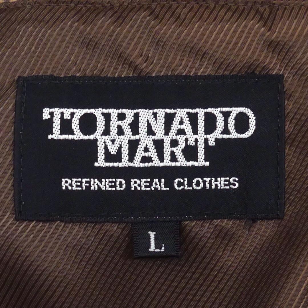 即決★TORNADO MART★メンズL ジャケット トルネードマート 茶 ムラ染め ヘリンボーン ブルゾン 長袖 ジャンパー 上着 アウター