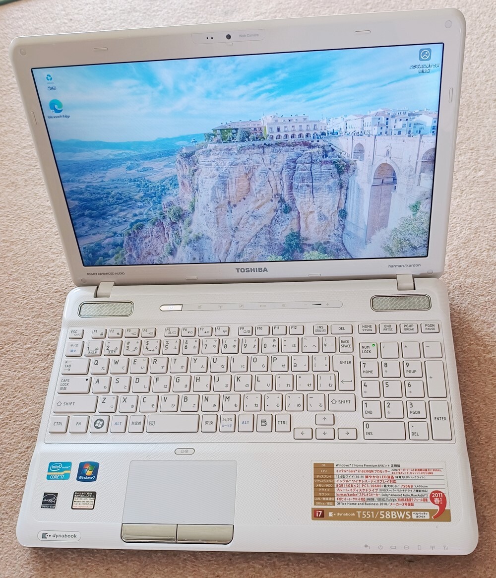 ジャンク★TOSHIBA Dynabook T551/58BWS i7-2630QM_画像1