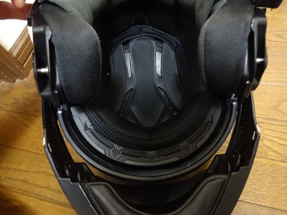 訳あり中古 OGK Kabuto RYUKI システムヘルメット ホワイト Mサイズ（57-58）_画像8