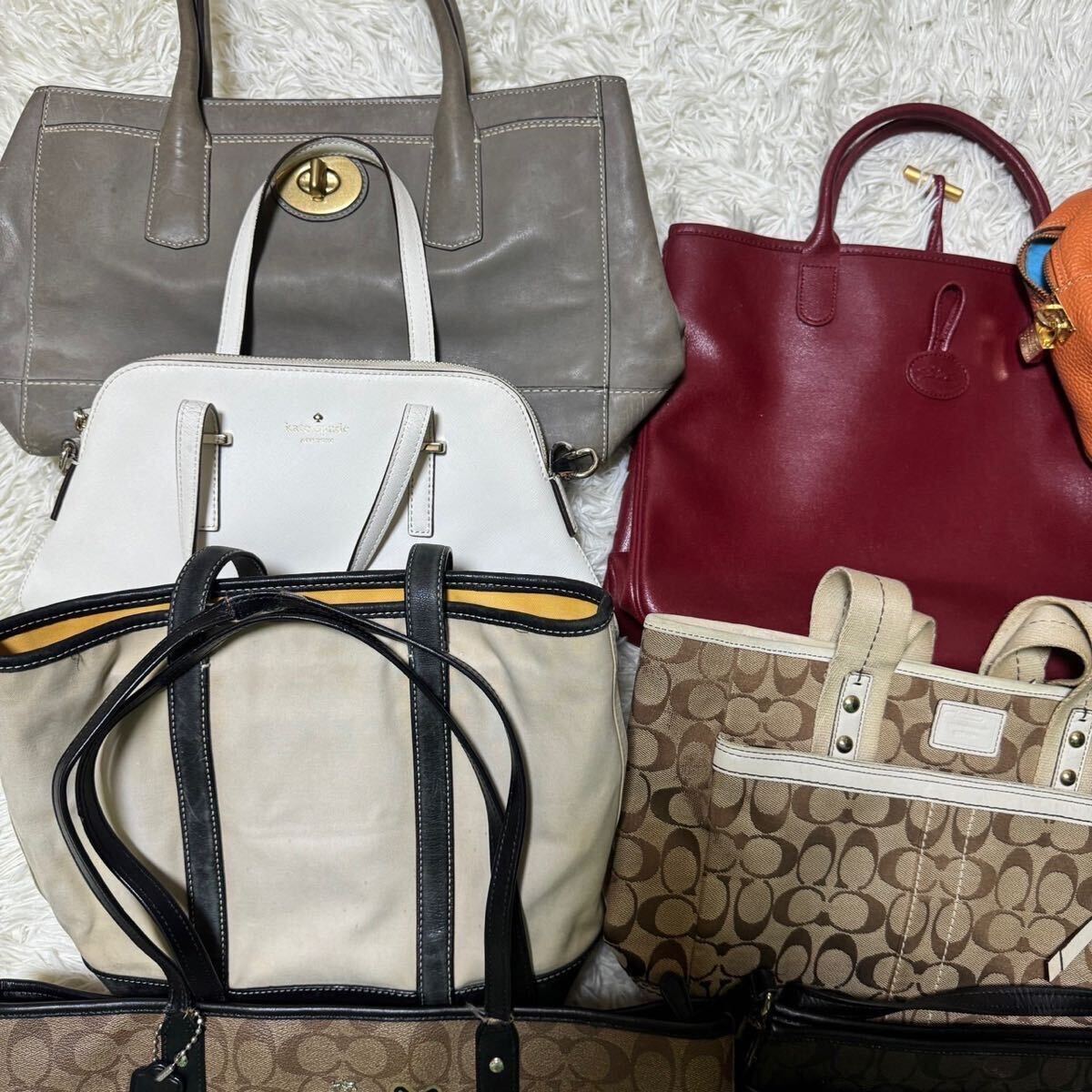 バッグまとめ COACH FURLA kate spade コーチ フルラ ケイトスペード ショルダーバッグ トート ハンドバッグ 財布 13点まとめ_画像3