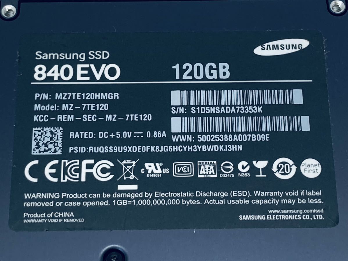 SAMSUNG EVO 840 120GB MZ-7TE120 SATA SSD #2