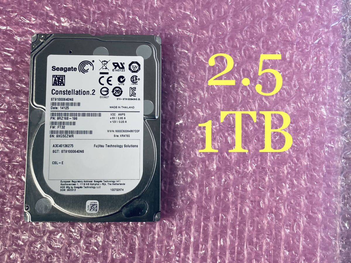 ★SEAGATE Constellation.2 ST91000640NS★2.5 SATA 1TB HDD #2★使用時間:52900H,電源投入:149回の画像1