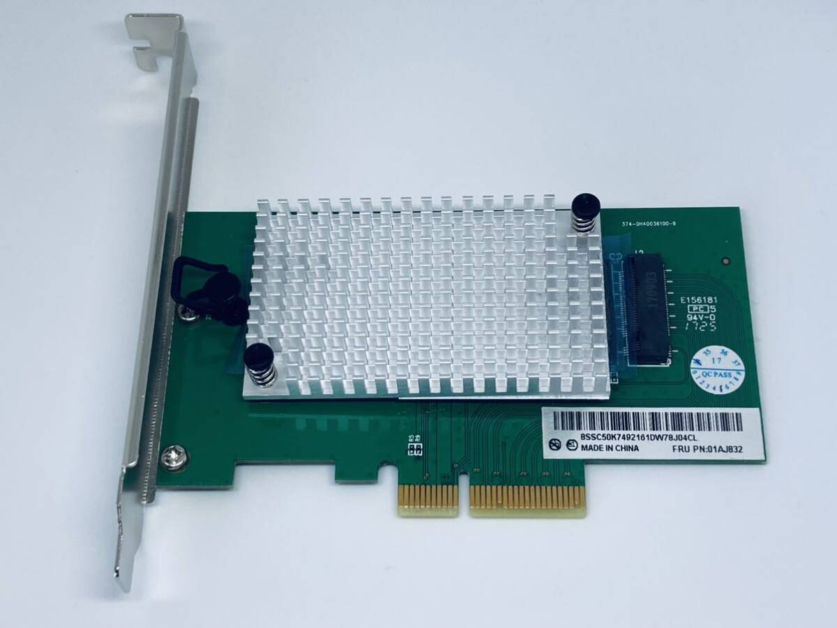 Lenovo 01AJ832 PCIe X4 to M.2 SSD ライザーカード★フルハイトブラケット★_画像1
