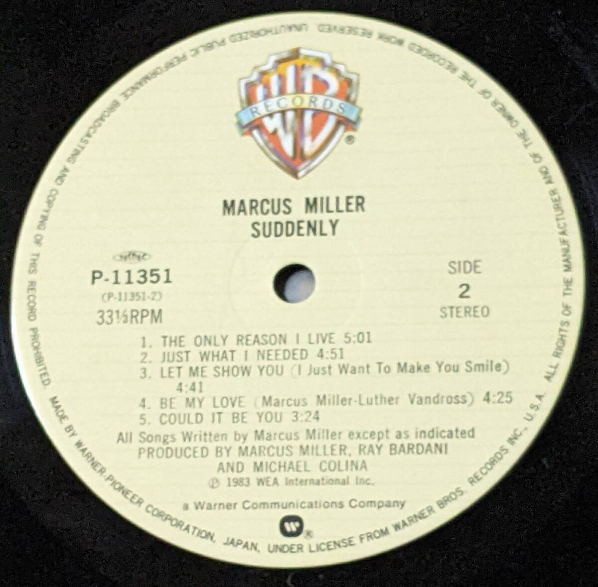 デイヴィッド・サンボーン(AS)参加 80's マーカス・ミラー Marcus Miller (国内盤LP)/ サドゥンリー　 P-11351 1983年_画像5