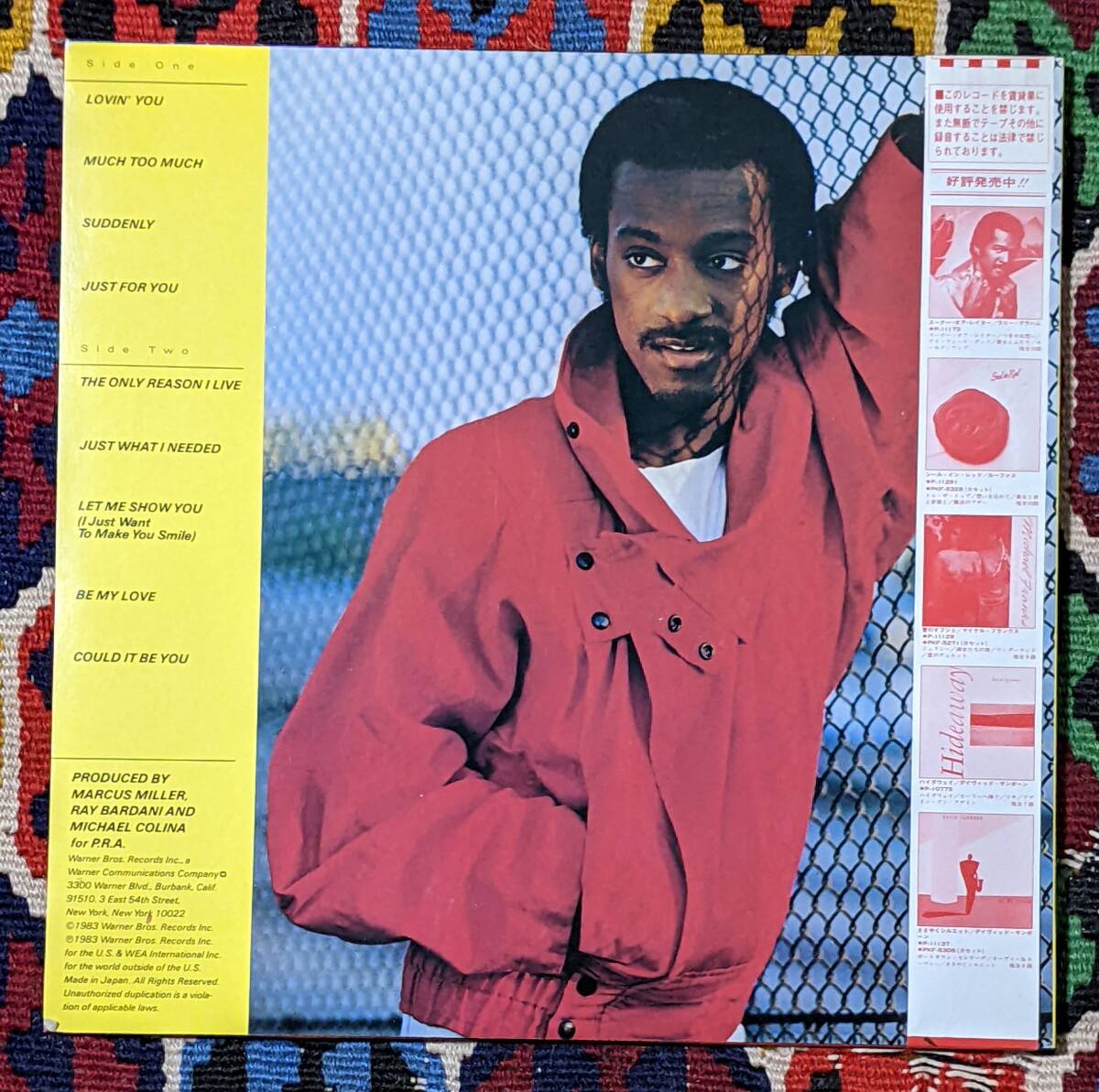 デイヴィッド・サンボーン(AS)参加 80's マーカス・ミラー Marcus Miller (国内盤LP)/ サドゥンリー　 P-11351 1983年_画像3