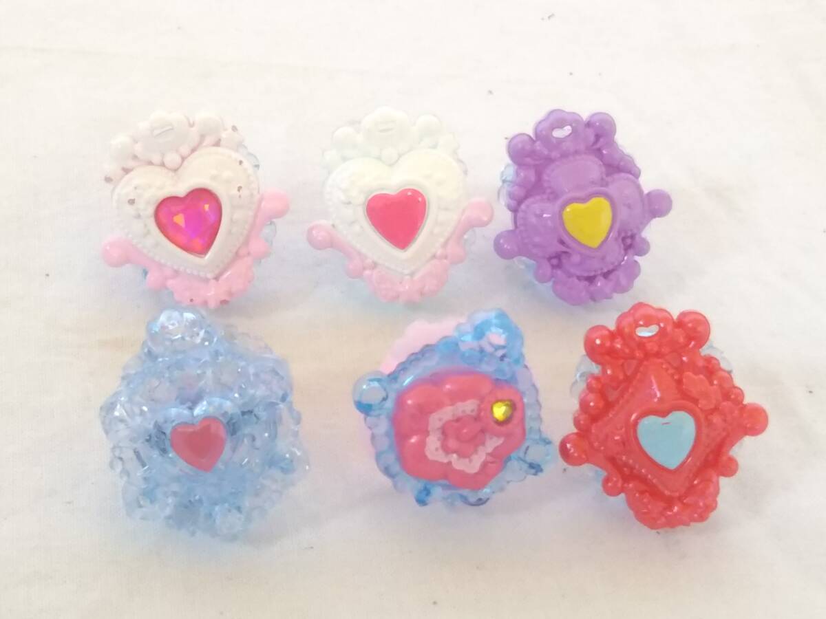 * tropical -ju! Precure / make-up metamorphosis! tropical Park to/ Heart kru ring 6 piece / shines!!....!!/ present condition delivery 