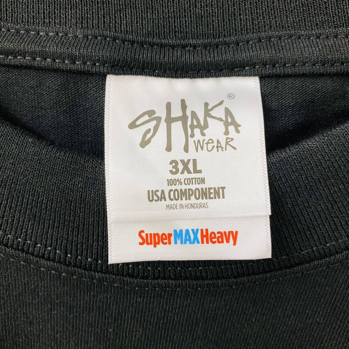 新品未使用 シャカウェア 7.5oz ヘビーウエイト 無地 クルーネック 半袖Tシャツ 白黒2枚セット 3XLサイズ SHAKAWEAR