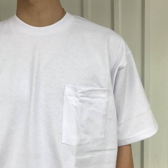 新品未使用 プロクラブ 6.5oz ヘビーウエイト ポケット付き 無地 半袖Tシャツ 白2枚セット Lサイズ PROCLUB
