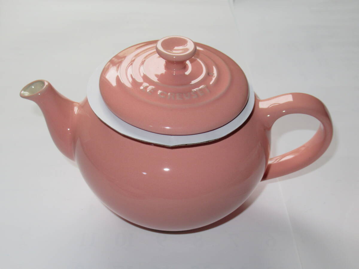 LE CREUSET ル・クルーゼ ルクルーゼ　910127-00 ティーセット ピンク 急須 ティーポット1 湯呑み カップ ソーサー各4 元箱付 未使用品_画像7