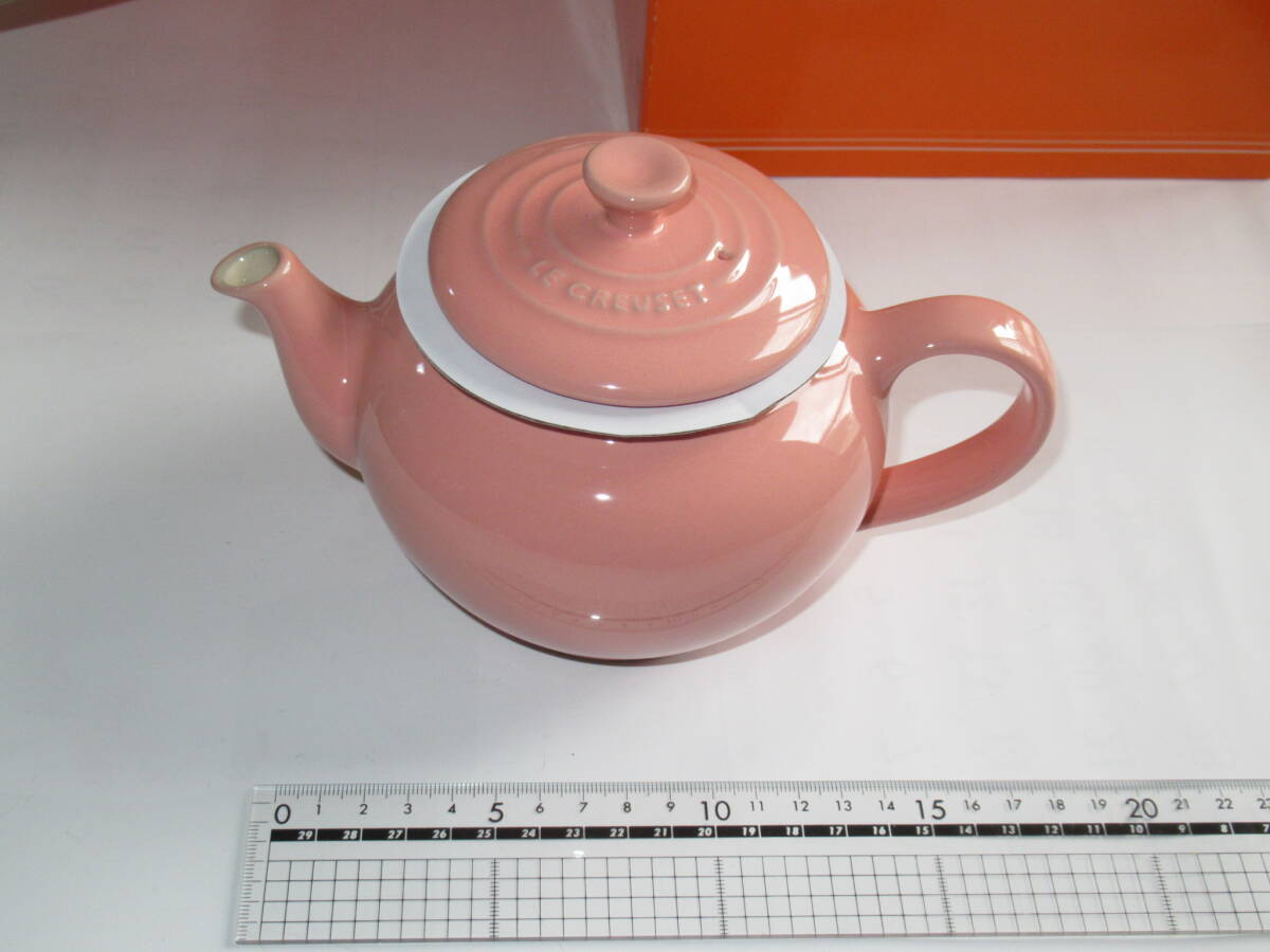 LE CREUSET ル・クルーゼ ルクルーゼ　910127-00 ティーセット ピンク 急須 ティーポット1 湯呑み カップ ソーサー各4 元箱付 未使用品_画像10