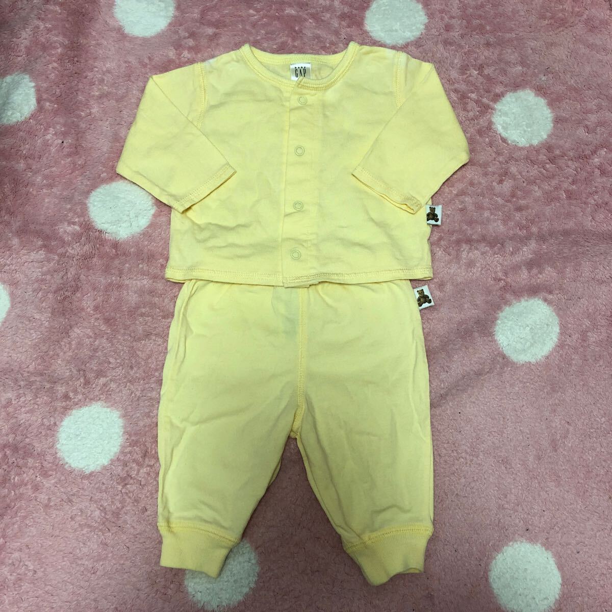 baby GAP top and bottom set pastel yellow 