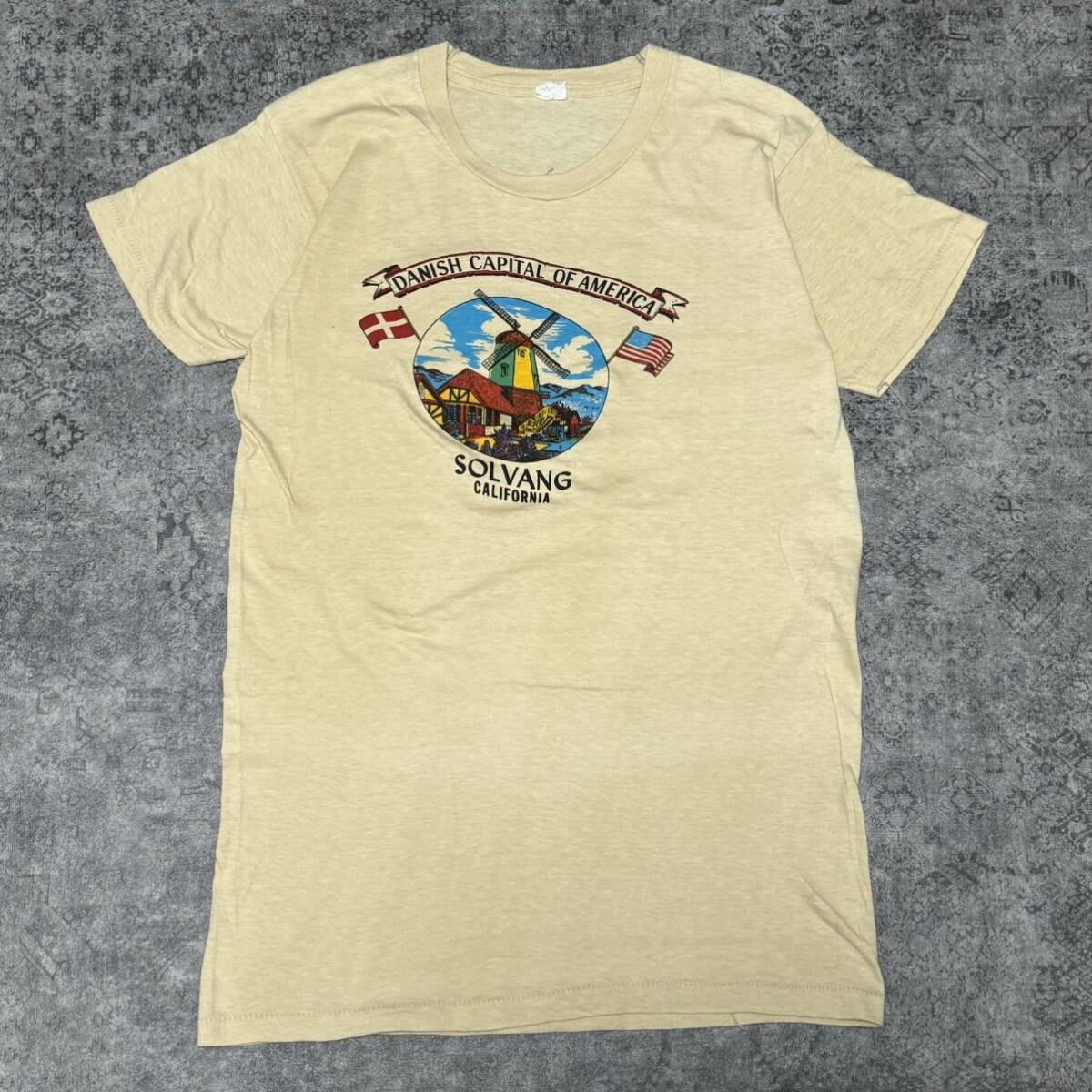 USA製 70s 80s Tシャツ 半袖 ベージュ 70年代 80年代 ヴィンテージ ビンテージ vintage_画像1