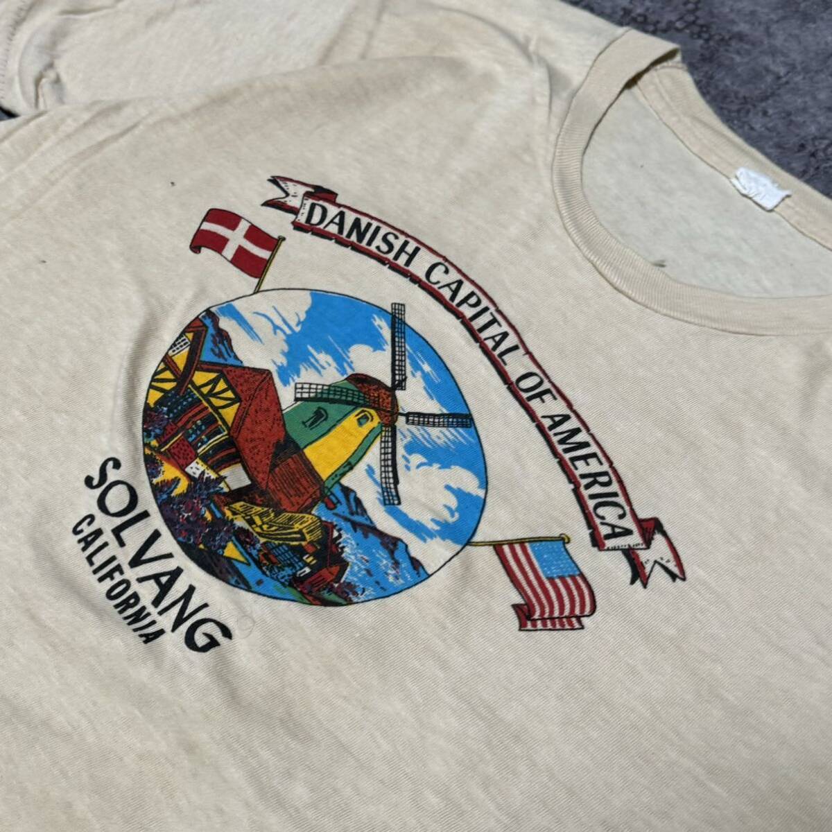USA製 70s 80s Tシャツ 半袖 ベージュ 70年代 80年代 ヴィンテージ ビンテージ vintage_画像4