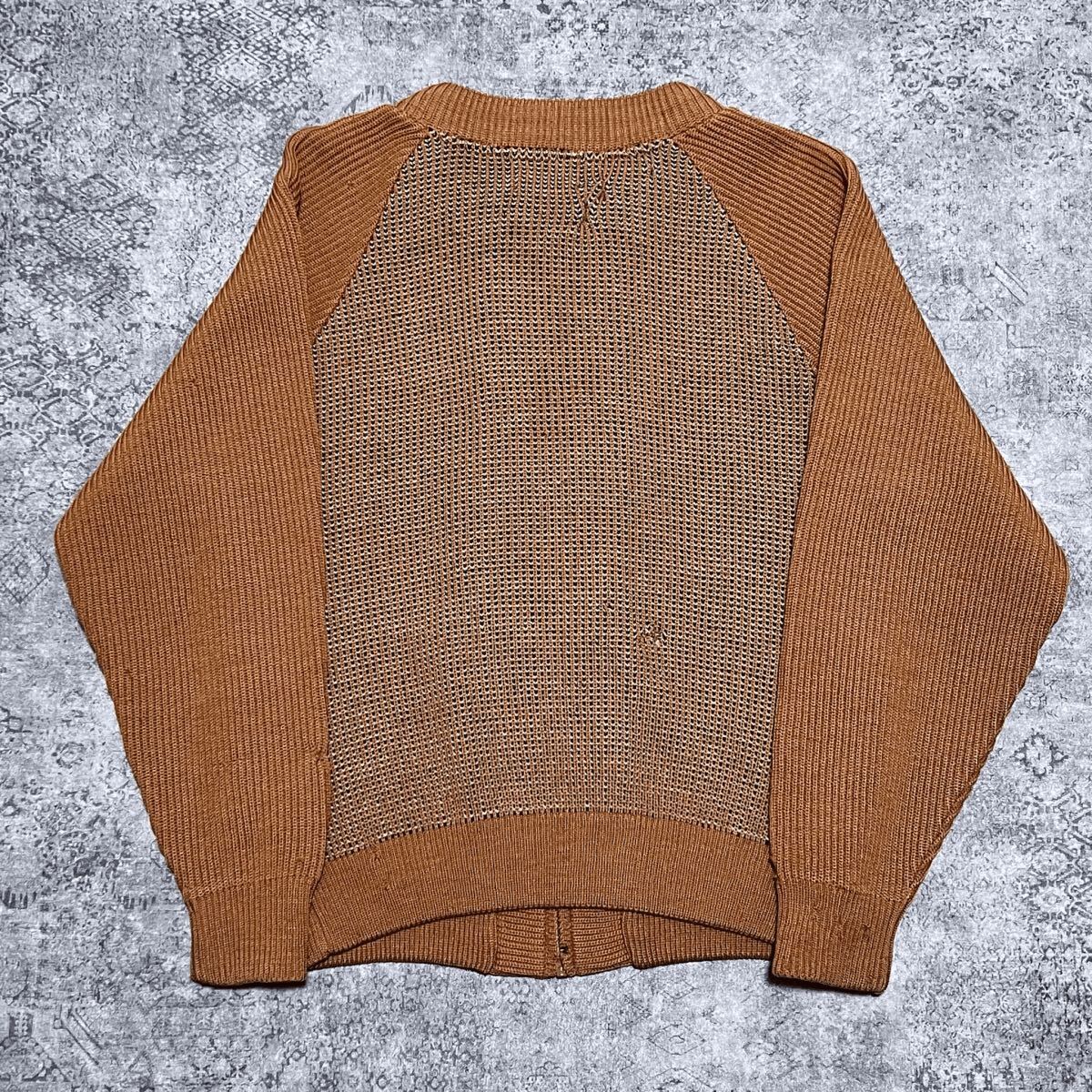 Vintage 60s Kandle Zip Up Cardigan ジップアップ ニット カーディガン ベージュ ブラウン 60年代 ヴィンテージ ビンテージ_画像2