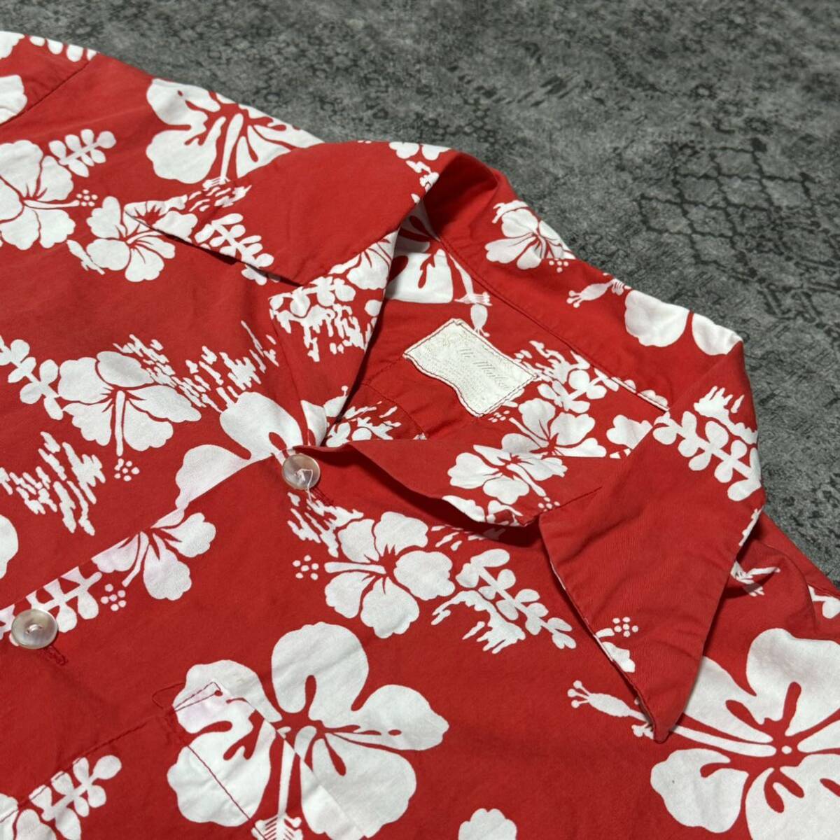 ハワイ製 60s ui-maikai アロハシャツ 半袖 ハワイアン シャツ 60年代 衿芯無し ヴィンテージ ビンテージ vintage_画像4