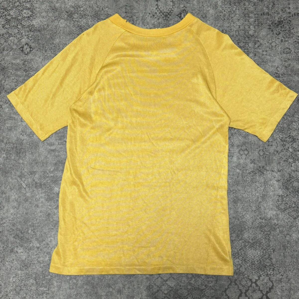 40s 50s レーヨン Tシャツ 半袖シャツ 40年代 50年代 ヴィンテージ ビンテージ vintage イエロー_画像1