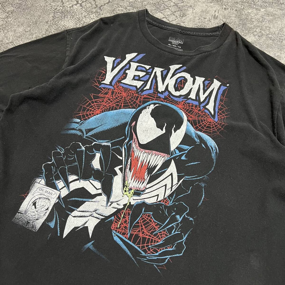 00s MAEVEL Venom マーベル ヴェノム Tシャツ キャラクター 映画 ムービー バンドT アートT ブラック ヴィンテージ ビンテージ vintage_画像4