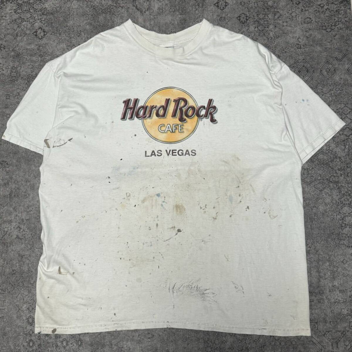 90s HARD ROCK CAFE ハードロック カフェ LAS VEGAS ラスベガス ペイント Tシャツ 半袖 90年代 vintage ヴィンテージ ビンテージ_画像1