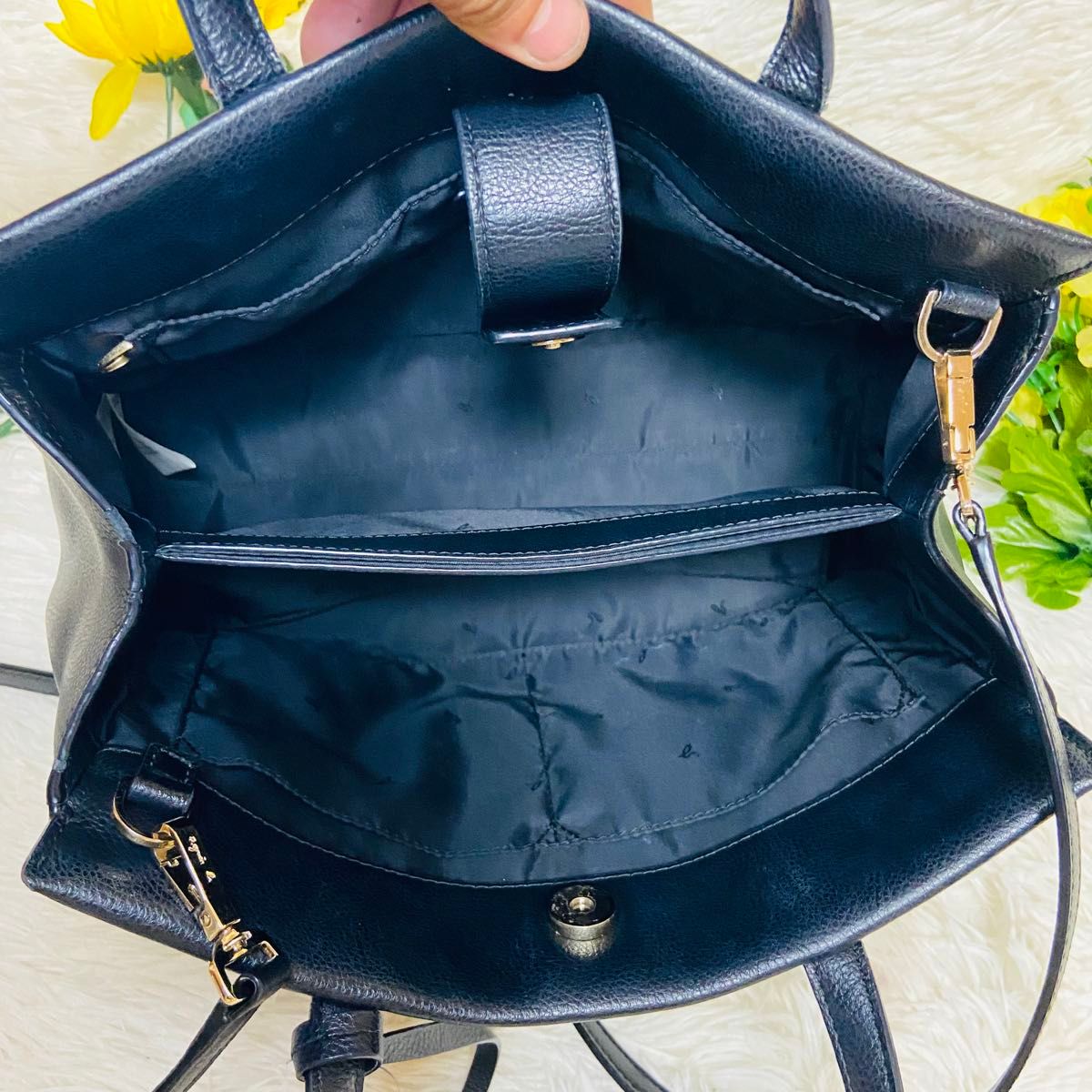 2way 本革 agnes b アニエスベー ショルダーバッグ トートバッグ 2way 本革 agnes b アニエスベー ショルダーバッグ トートバッグ