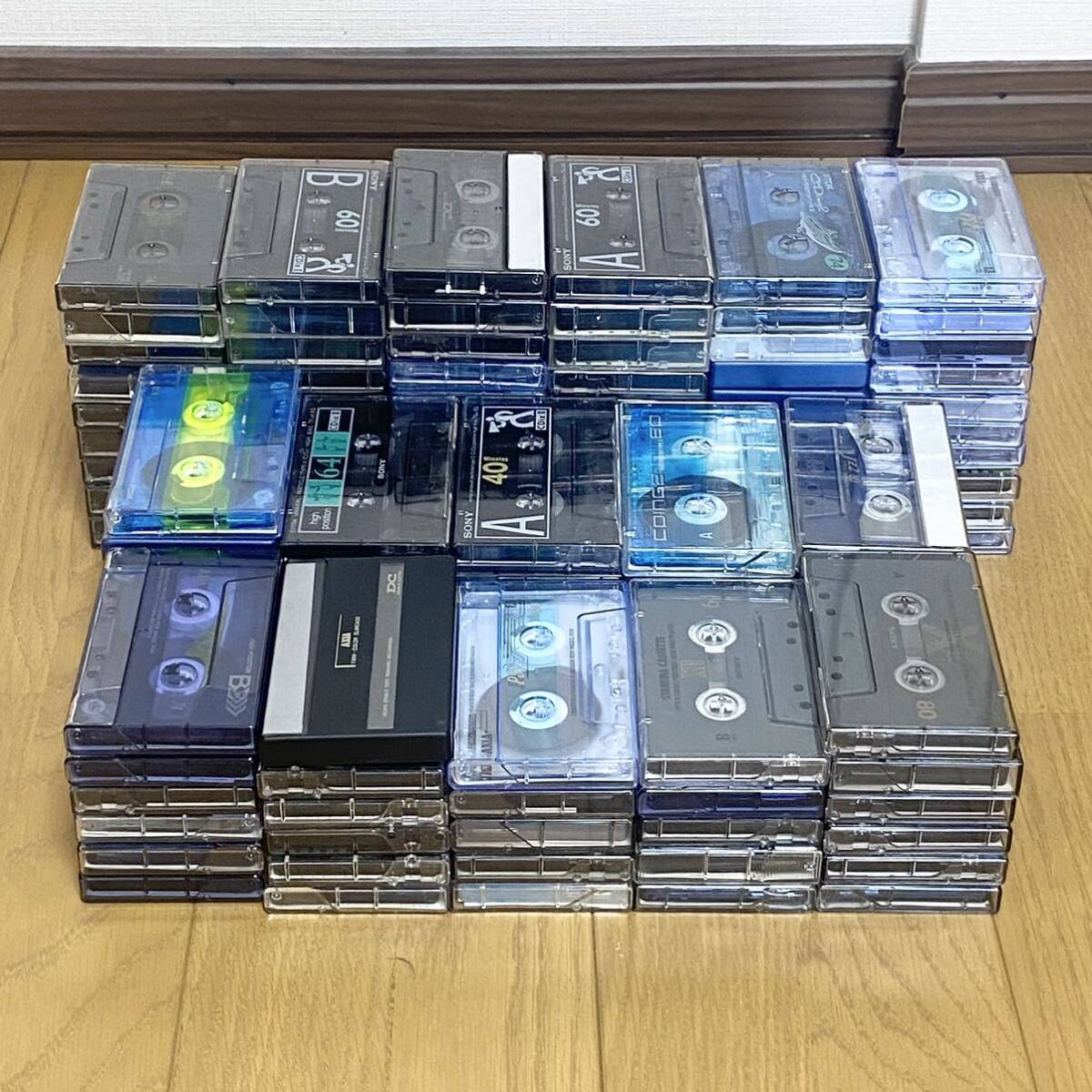 カセットテープ　まとめ売り　117本　ハイポジのみ　ハイポジション　AXIA　TDK　SONY 他_画像1