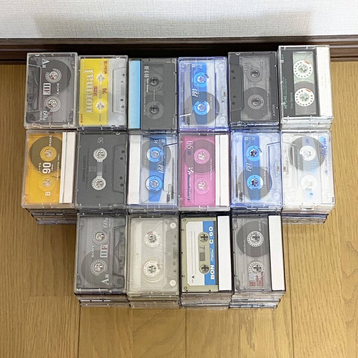  cassette tape recording ending used . large amount together 14 2 ps mak cell AXIA SONY other 