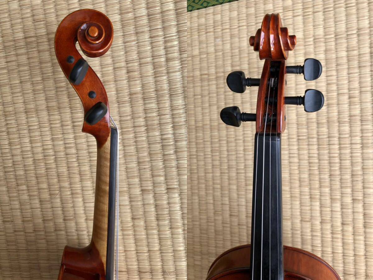 フランス バイオリン フルサイズ 4/4 虎杢 ヴァイオリン ケース付き 本体のみの画像10