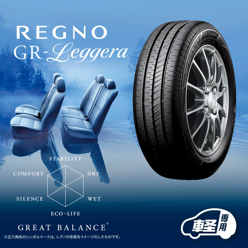 〔2024年製/在庫あり〕　REGNO GR-Leggera　155/65R14 75H　4本セット　国産 ブリヂストン　夏タイヤ　軽自動車用_画像2