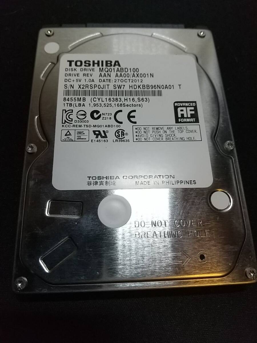 TOSHIBA MQ01ABD100 1TB_画像1