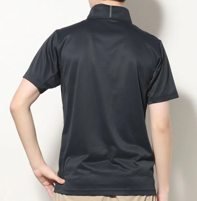新品 L オークリー OAKLEY モックシャツ 半袖機能ポロシャツ ENHANCE 吸汗速乾　リフレクター　裏点接触 紫外線対策 黒_画像7