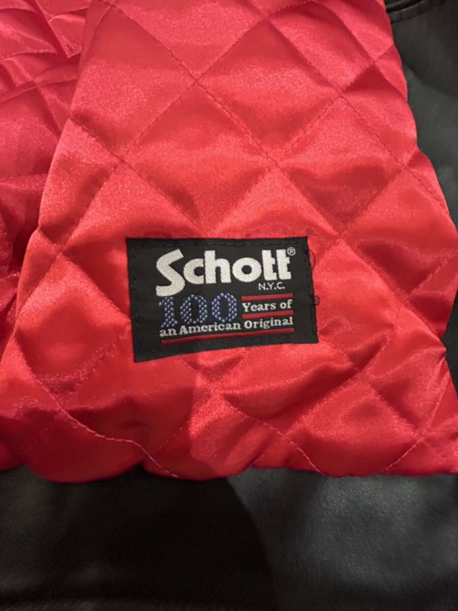 サイズ36 Schott ショット 100周年 限定 MADE in USA ワンスター ライダースジャケット記念限定モデル ROSIE ダブルライダース ブラック _画像10