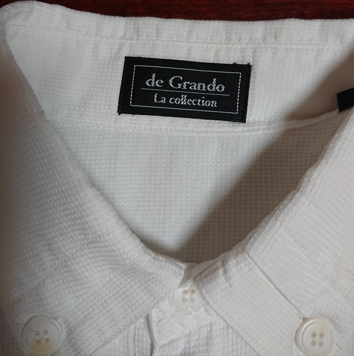 「ボタンダウン半袖シャツ」 「de Grando】 メンズ Ｍサイズ 綿100％_サイズ/Ｍサイズ
