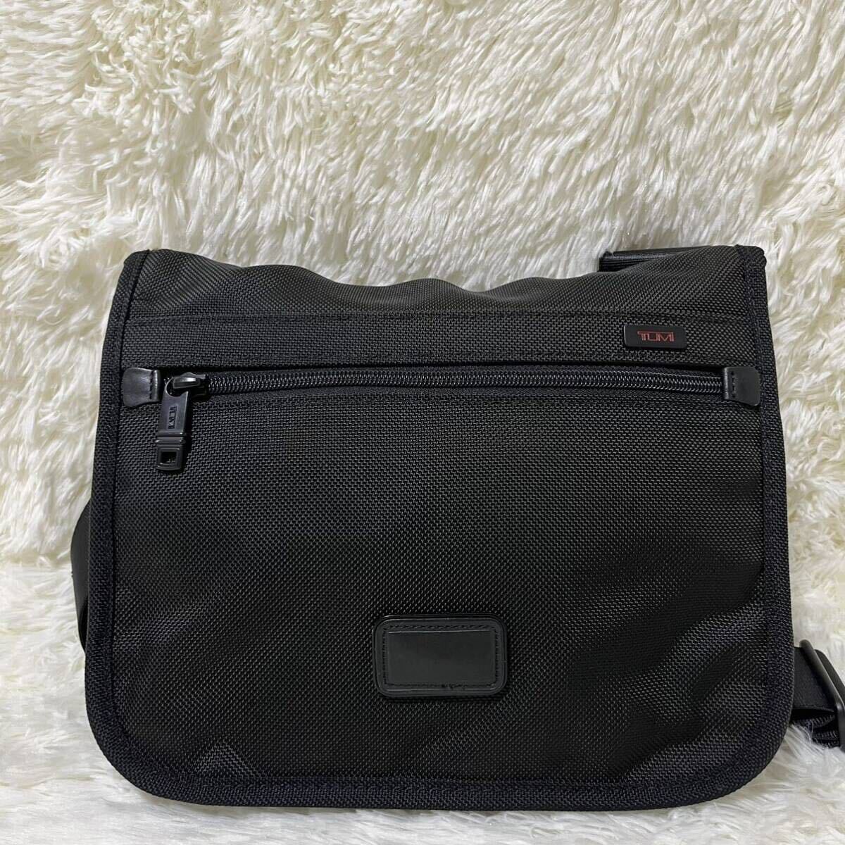 1円【美品】TUMI トュミ ALPHA アルファ スモール フラップ ショルダーバッグ ボディバッグ ブラック 黒 22105DH_画像2