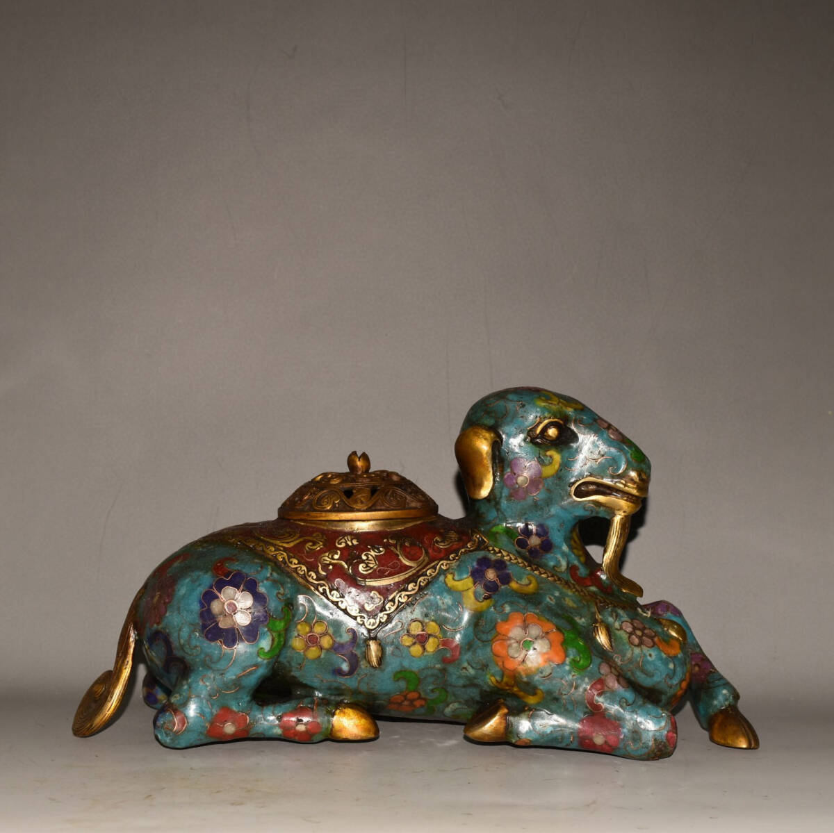 蔵友館蔵品・紫銅製・塗金・吉祥八寶紋熏香炉】・希少珍品・置物 蔵友館蔵品・紫銅製・塗金・吉祥八寶紋熏香炉】・希少珍品・置物
