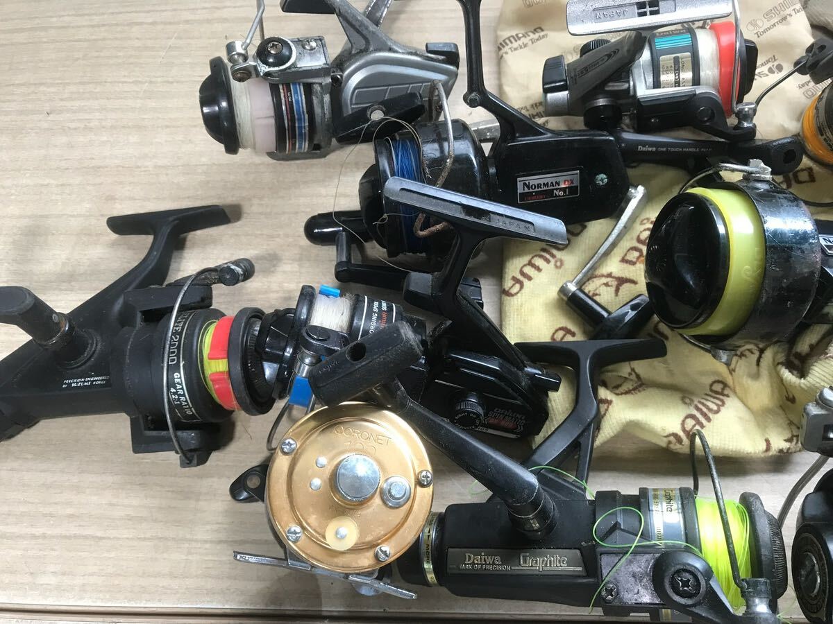 68 O 【ジャンク】　DAIWA RYOBI SHIMANO OLYMPIC AbuGarcia リールまとめ_画像2